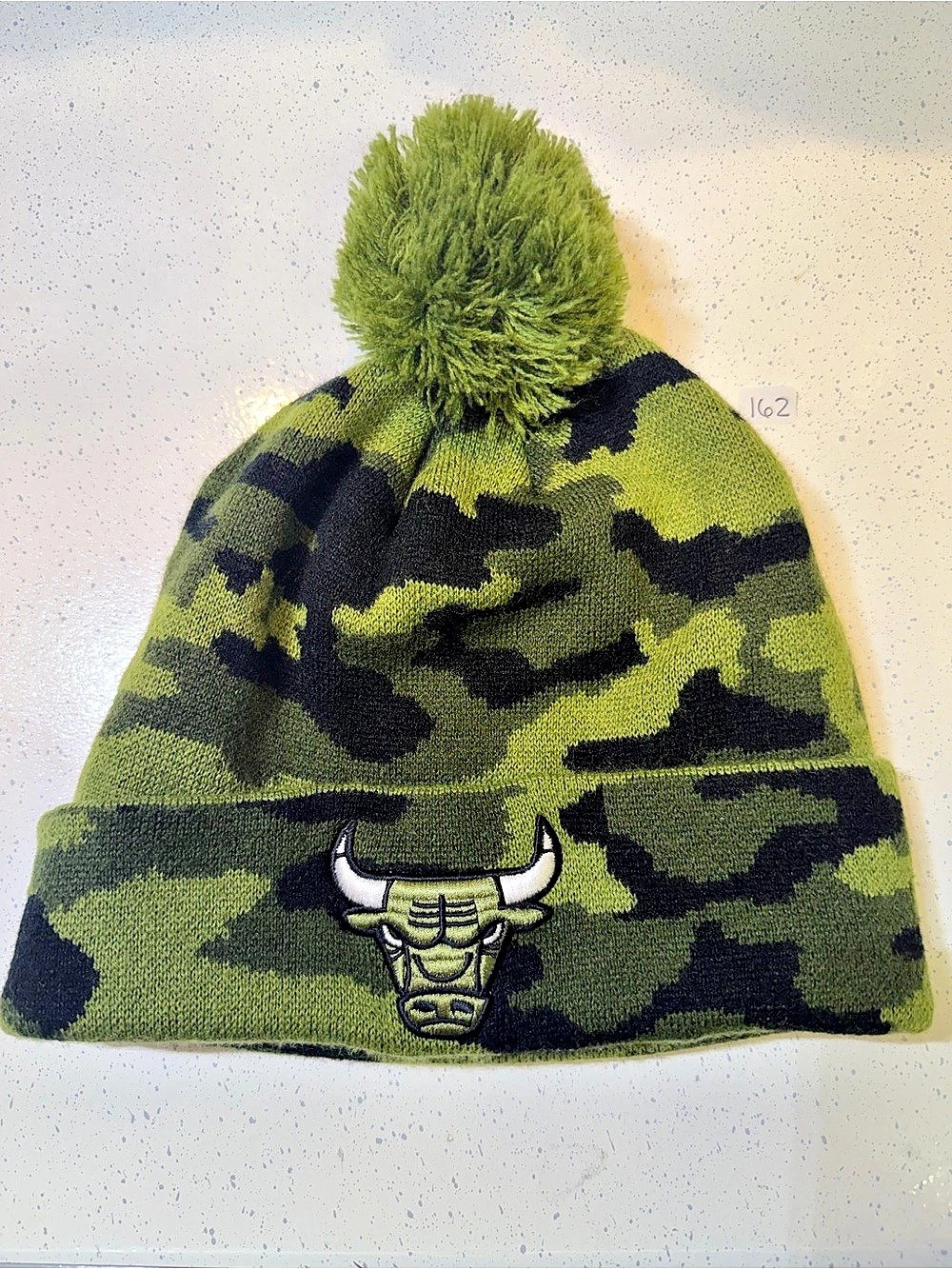 The Hundreds Camo Pom-Pom Beanie in Green & Black Like New